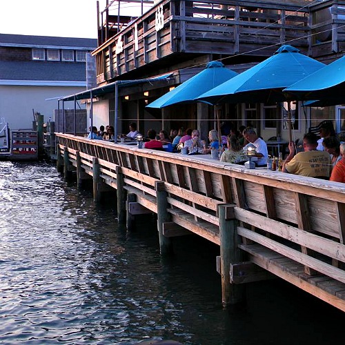 Waterfront deck of Finz Grill